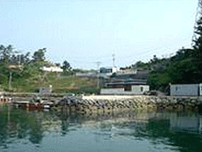 송도마을 전경과 선착장 사진