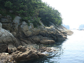 곤리마을 좌측 갯바위 전경 사진