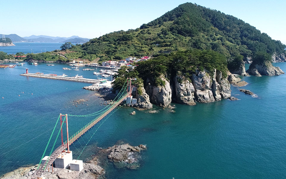 烟台岛~晚地岛步道桥(索桥)1