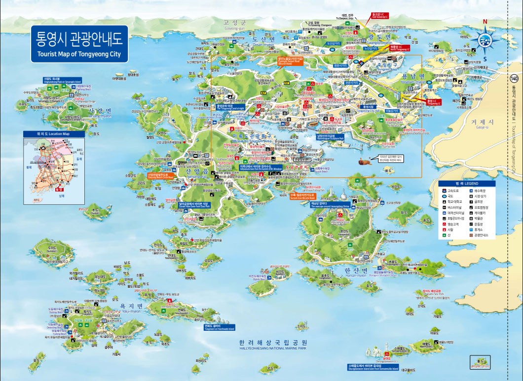 Tourist Map of Tongyeong City