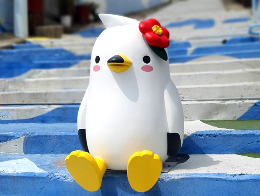 서피랑의 동백이 포토존