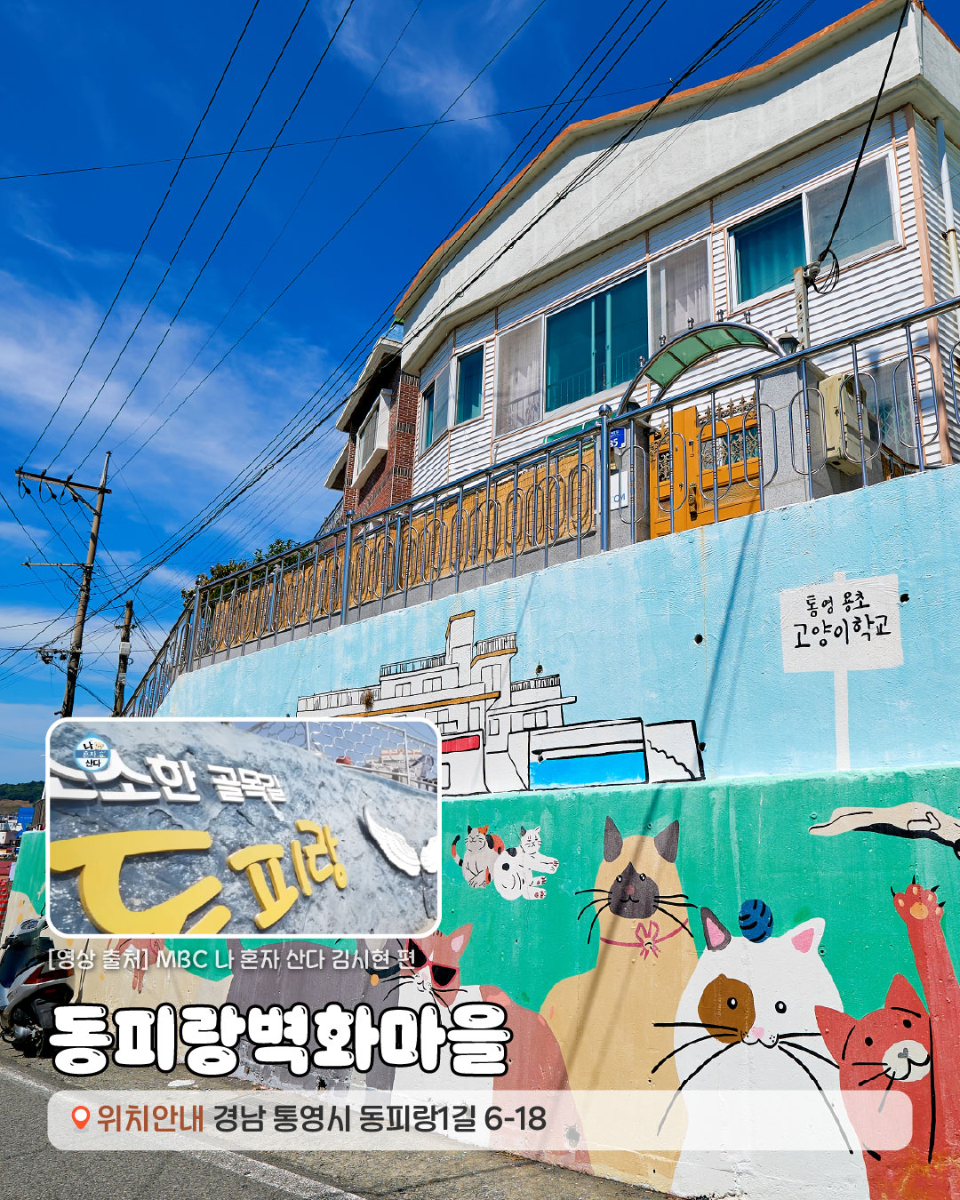 [영상출처]MBC 나혼자 산다 김시현 편. 동피랑벽화마을 경상남도 통영시 동피랑1길 6-18